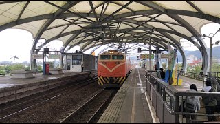 (4K)台鐵E300型電力機車 冬山站通過