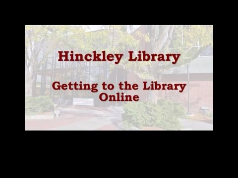 Accessing NWC's Hinckley Library Online @ Northwest College