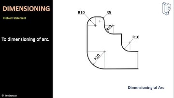 Dimensioning of Arc II Engineering Drawing II इंजीनियरिंग ड्राइंग