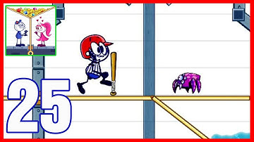 Pencil Boy Pull The Pin - Gameplay Walkthrough Part 25 - All Levels Solution (Android,iOS)