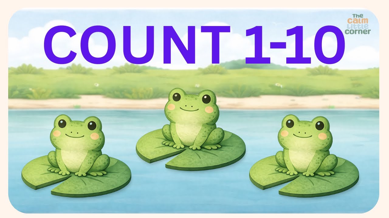 Learn to Count 1 to 10 with Frogs 🐸 | Calm Counting for Toddlers