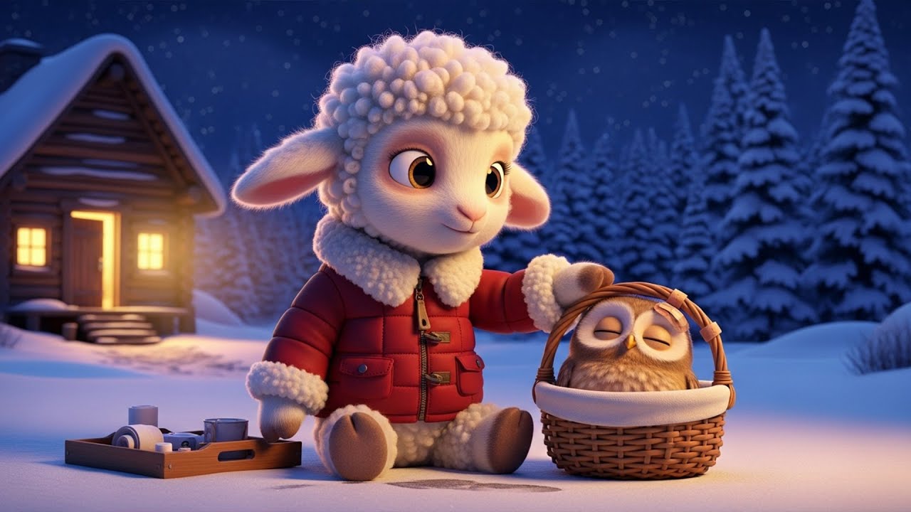 Câu chuyện mùa đông ấm áp: Cừu con nhỏ bé cứu chú cú đang kiệt sức giữa trận tuyết lớn