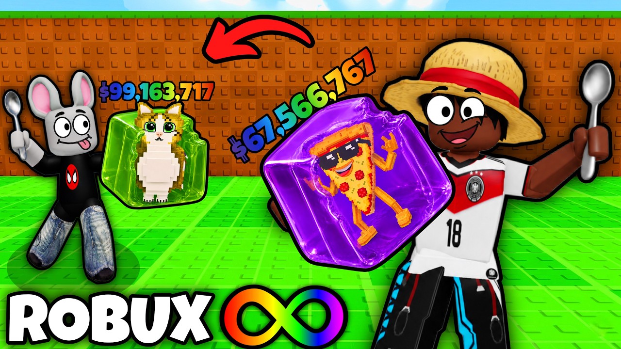 COMEMOS GELATINA PARA PODER ROUBAR OS BRAINROTS NESSE JOGO com O LARRYZINHO!