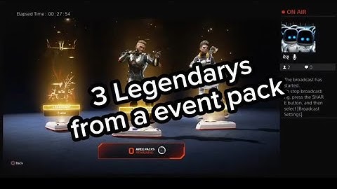 I got 3 legendarys from a event pack in Apex Legends