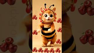 Bee Cat dancing💃on dhink chika dhink chika🤩🥰.#cat #shorts #shortsfeed #viralshort #petlover #funny