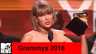 Grammys 2016 | Taylor Swift Disses Kanye West & More Memorable Moments | MTV News Resimi