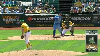 CHC@OAK: Rizzo hustles into second for a double