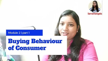 Consumer Buying Behavior | Module 2 | Part 1