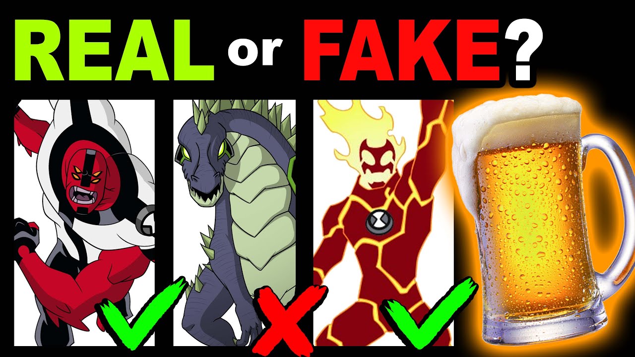 Can A Non-Ben 10 Fan Guess Real or Fake Aliens? (Drinking Game)