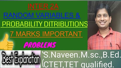 Random variables#ts#bie #senior #inter #maths2a #importantquestions #7marks