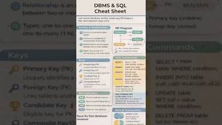 DBMS &amp; SQL Notes #learnpython