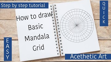 Mandala Grid | Mandala art for beginners | Mandala grid tutorial |