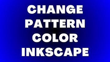 How to Change Pattern Color in Inkscape?
