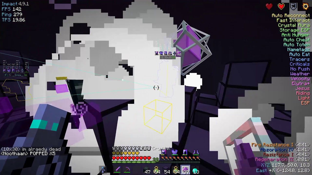10x30 crystals himself and commits suicide 2b2t AU