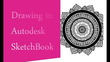 Time lapse video of drawing mandala art design in autodesk sketchbook