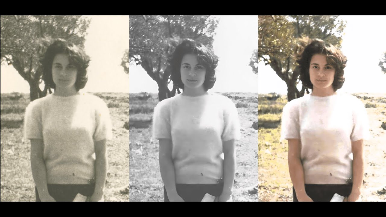 Restaurare e colorare le vecchie foto in bianco e nero. - YouTube