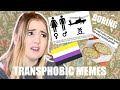 Transphobes, you need new 'jokes'.......... Non-binary person reacts! [CC]