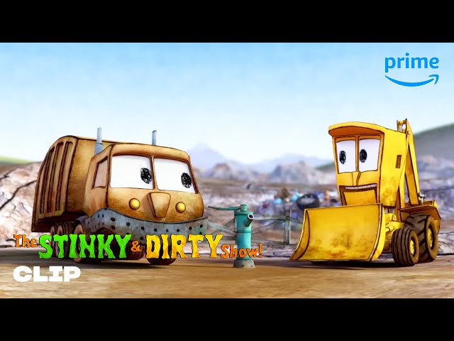 The Stinky & Dirty Show Season 2 Part 2 - Clip: Clean Up I Prime Video Kids  