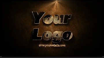 Make Golden Neon Logo Intro Video with After Effects template - MakeWebVideo.com