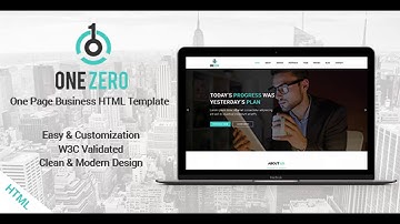 OneZero - One Page Multipurpose HTML5 Template | Themeforest Website Templates and Themes