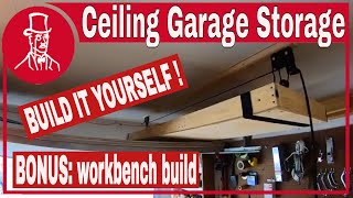 overhead garage storage  two garage storage ideas