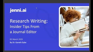 Research Writing Tips and Tricks (w Jenni.ai)