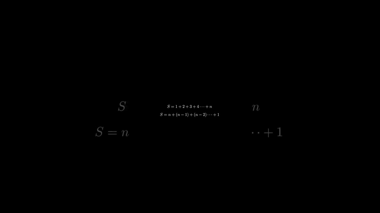 Sum of N numbers | Derivation. 
