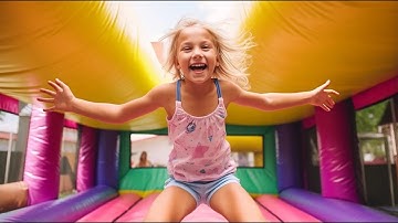 Fun Adventures with Alice and Eva: Best Kids Videos in the Playhouse with Slide and Trampoline