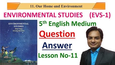 Exercise Lesson No-11 -Our Home and Environment Class 5th EVS-1 English Medium  Maharashtra Board
