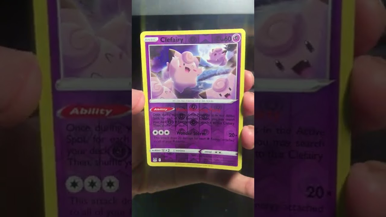 Lá bài Pokemon TCG Clefairy có độ hiếm Reverse Holo... - youtube