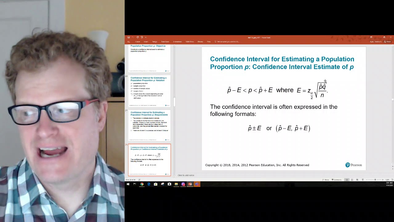 7-1 Confidence intervals of a proportion - YouTube