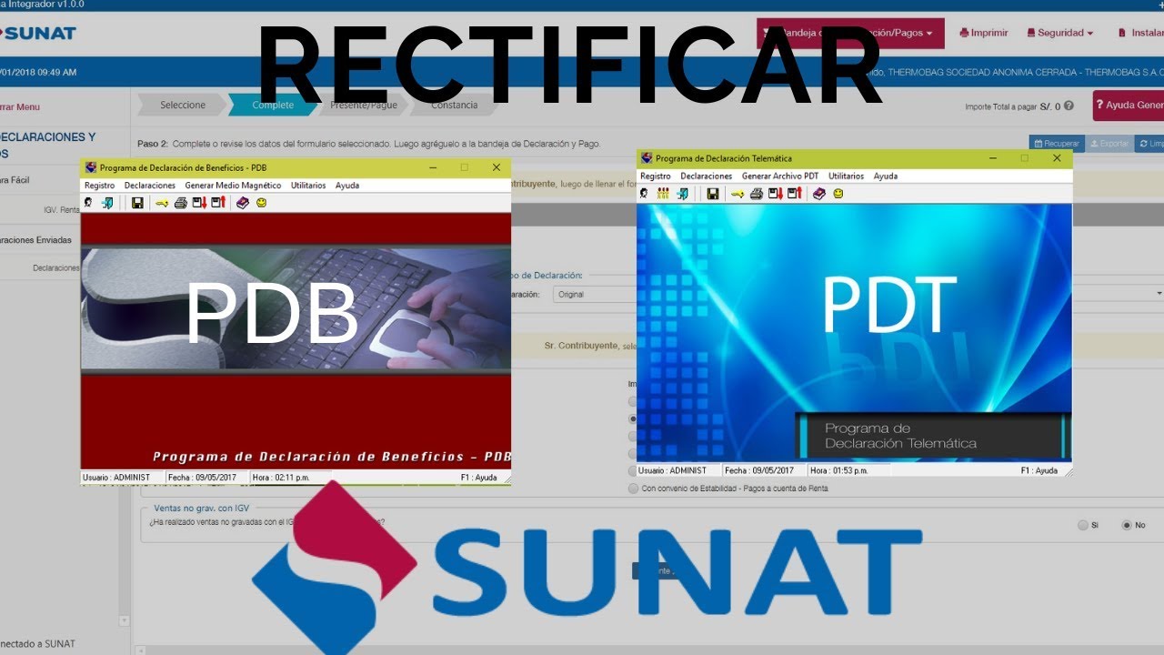 Como rectificar PDB, PDT y Declara Facil - YouTube