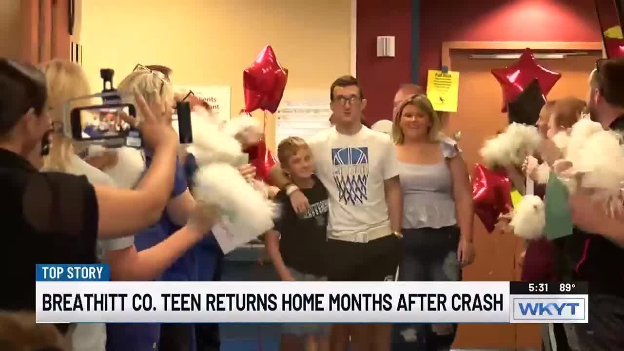 Kentucky teen walks out of rehab facility nearly 100 days after car crash