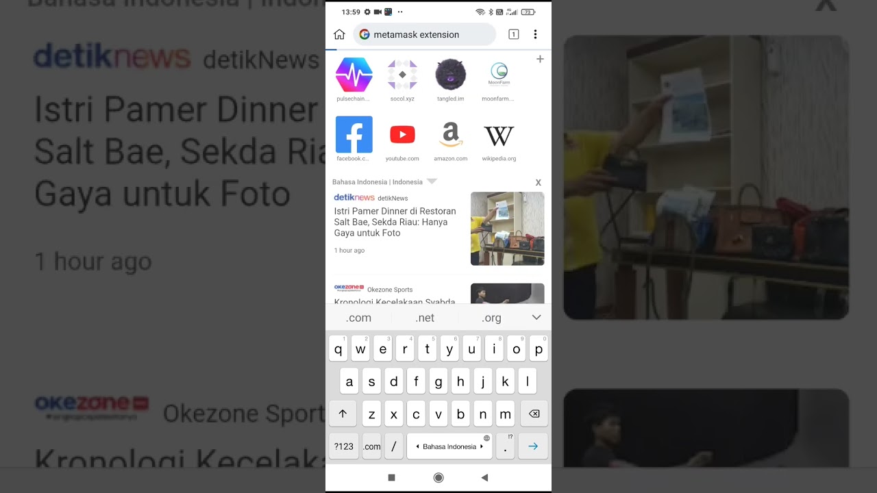 Cara download metamask extension di Android