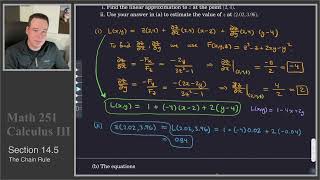 Math 251 - Section 14.5 - The Chain Rule (2 of 2)
