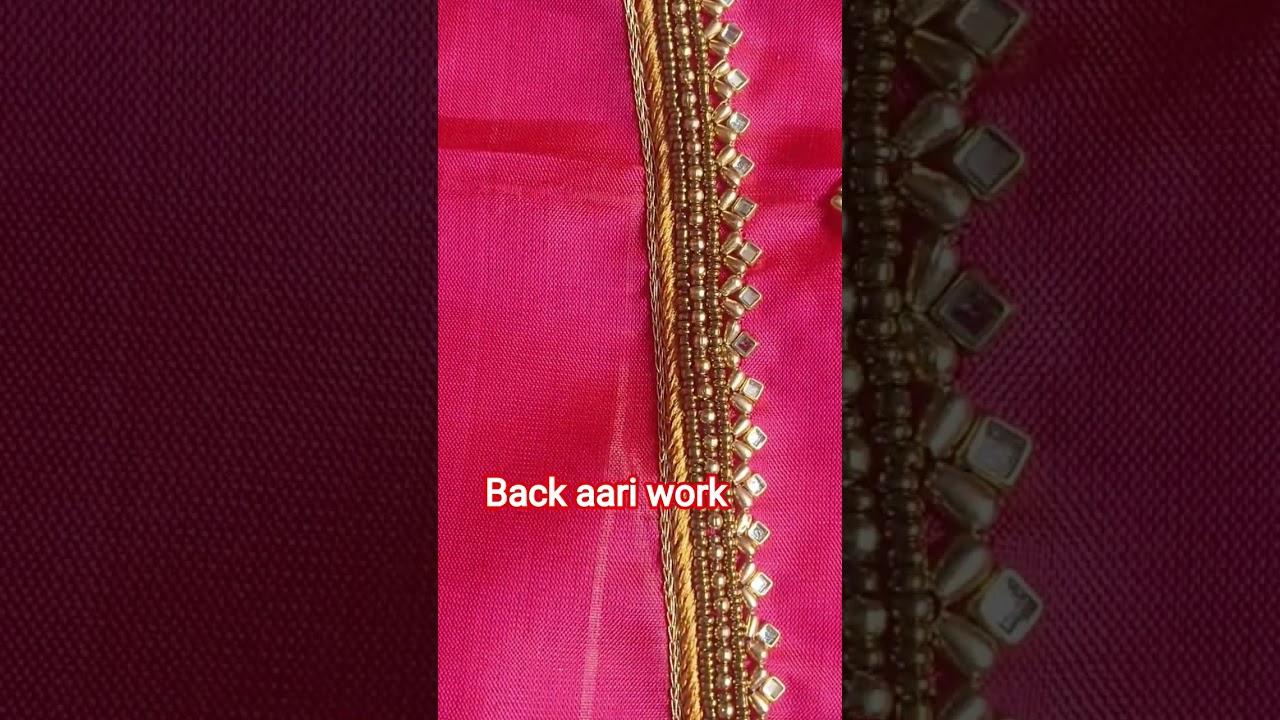 Buetyful back Aari Work #embroiderythread #threadart #blouse