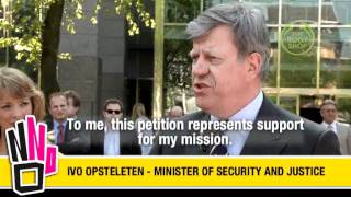Stop Sex Trafficking - Netherlands petition handover
