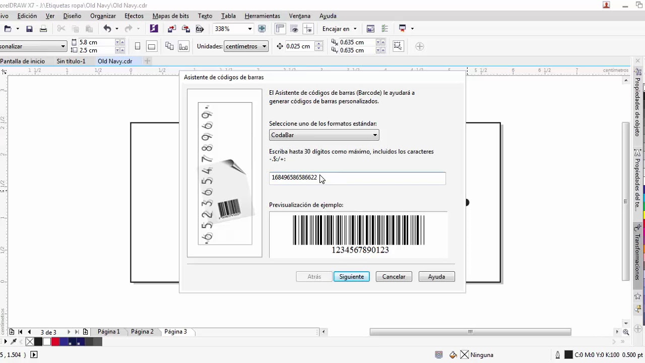 Como hacer un Codigo de Barras en Corel Draw X7 YouTube