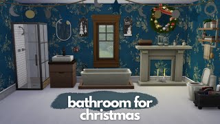 Build/Decorate a Bathroom for Christmas | Simsmas Day 9 | The Sims 4