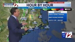 WPRI 12 Weather Forecast 7/30/26  Mainly Dry Friday