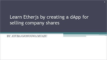 Ethers.js Tutorial: Creating Decentralized Stock Exchange dApp for Ethereum Development Enthusiasts