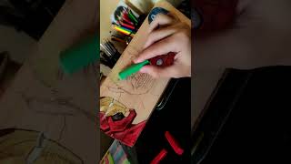 Making hulk with soft pastels #hulk #avengers #softpastel #shorts #youtubeshorts screenshot 3