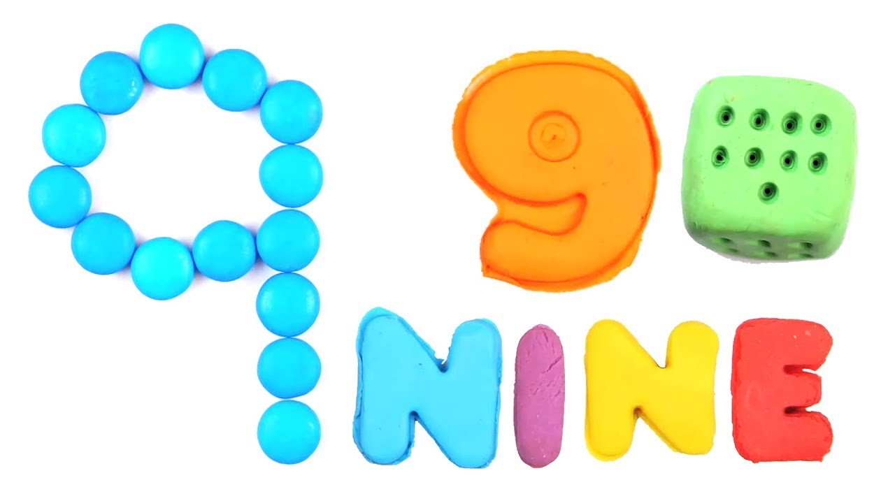 learn-how-to-name-number-9-with-play-doh-more-kids-videos-youtube