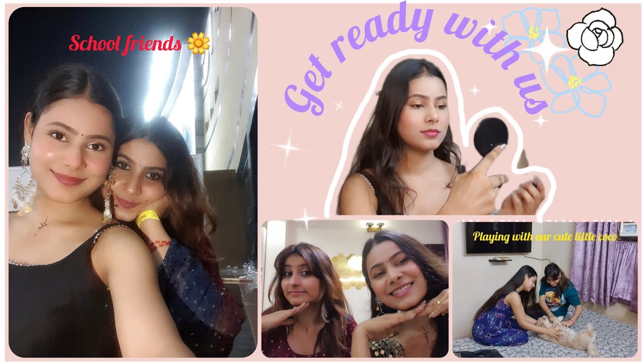 Get ready with us for garba night💃|| got super late for the event 🥲|| reviewing makeup products🌼