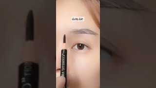 How To : Draw Perfect Eyebrow Shape With Pencil ❤️❤️❤️