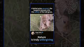 Leopard’s Hard-Earned Prize: The Reality of the Hunt 🐆 #Leopard #Wildlife #NatureDocumentary