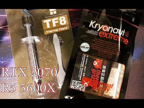 Замена термопасты на процессоре и видеокарте thermalright tf8 и kryonaut extreme
