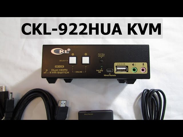 2 Port HDMI + DisplayPort KVM Switch Dual Monitor 4K 60Hz CKL-622DH