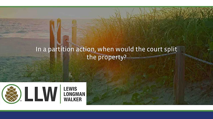 In a partition action, when would the court split the property?