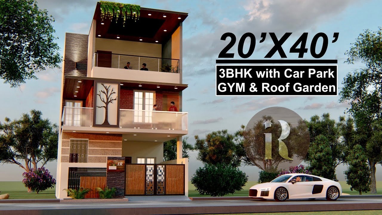 20X40 Duplex House Design | 800 Sqft House Plan | 20*40 House Design ...